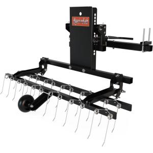 imageAgriFab 450629 48quot Zero Turn Riding Lawn Mower Front Mount Dethatcher Attachment 24 Durable Spring Tines Penetrates and Turns Up Dried Grass Weeds
