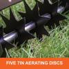 imageAgriFab 450365 Push Spike Aerator Lawn Tool16 Inch Push Lawn Aerator With 5 Aerating Spikes Used for Lawn Care Maintenance