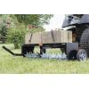 imageAgriFab 450544 40 inch Tow Behind Spike Aerator for Aerating Lawns 10 Galvanized Steel Spike Disks Universal Hitch BlackSpike Aerator
