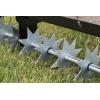 imageAgriFab 450544 40 inch Tow Behind Spike Aerator for Aerating Lawns 10 Galvanized Steel Spike Disks Universal Hitch BlackSpike Aerator