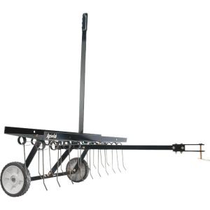 imageAgriFab 450294 40in Tow Behind Lawn Dethatcher 20 Durable Spring Steel Tines Lawn dethatcher Designed to pull behind Lawn and Garden Tractors BlackDethatcher
