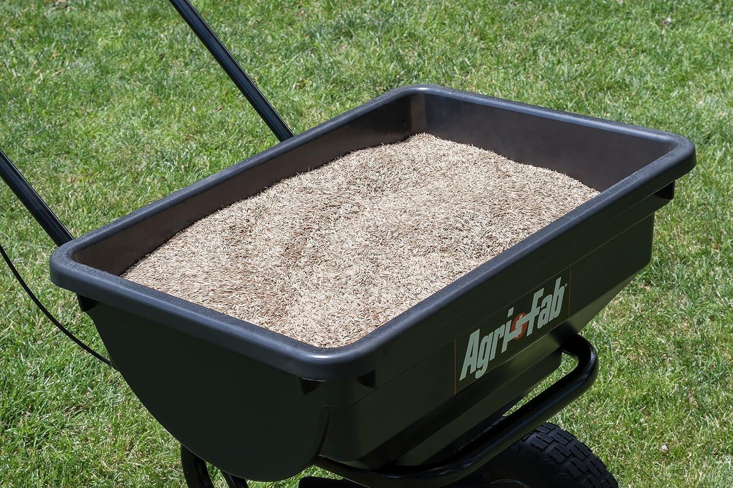 imageAgriFab 450388KD 85 lb Push Lawn ampamp Garden Broadcast Spreader for SeedFertilizer Walk Behind with Easy to use Cable Control