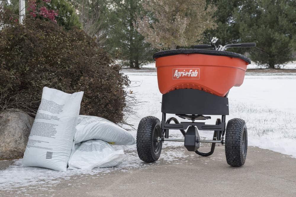 imageAgriFab 450548 130 lb Commercial Push Spreader OrangeBlack
