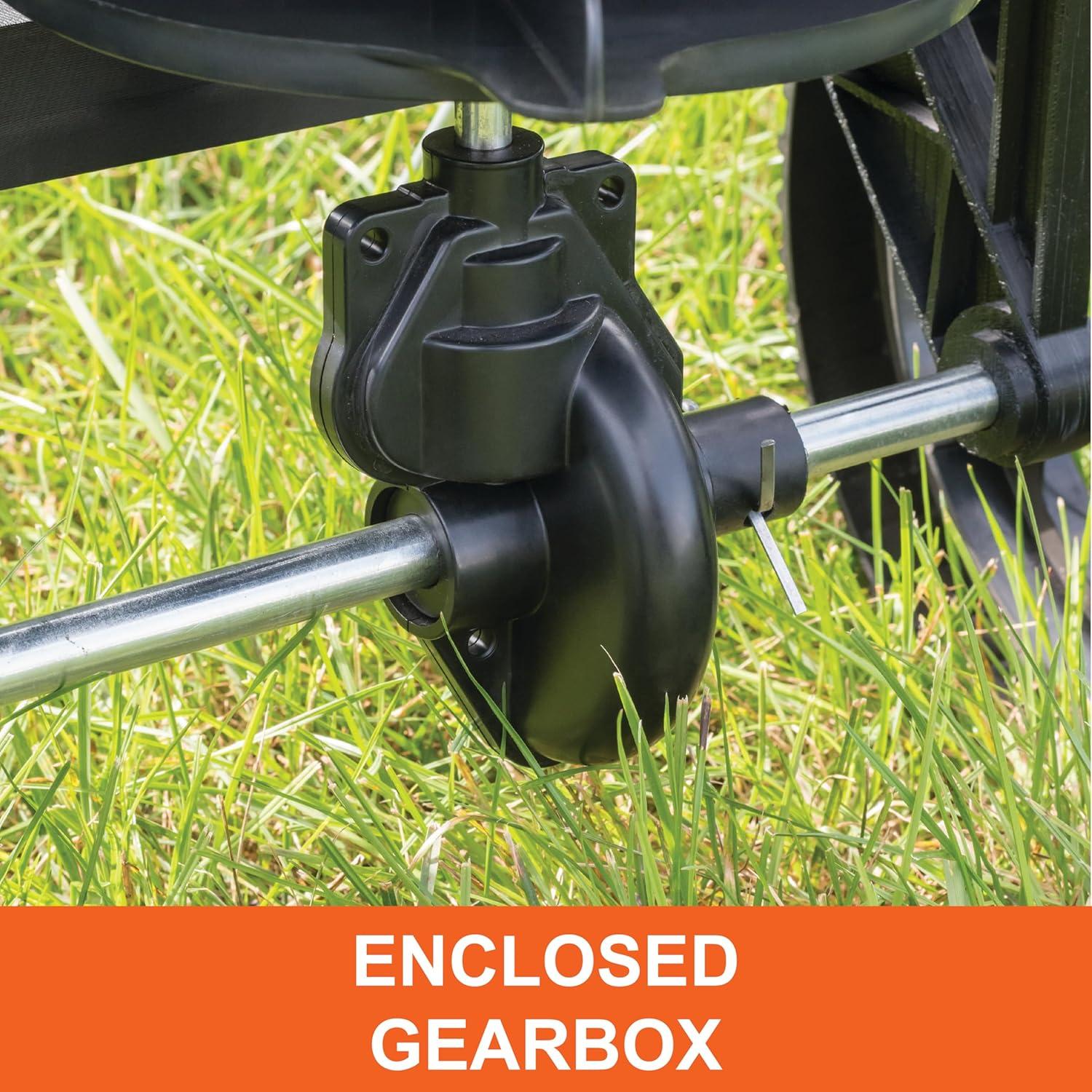 imageAgriFab 450566 50 lb Push Lawn ampamp Garden Broadcast Spreader for SeedFertilizer Walk Behind with Easy to use Cable Control