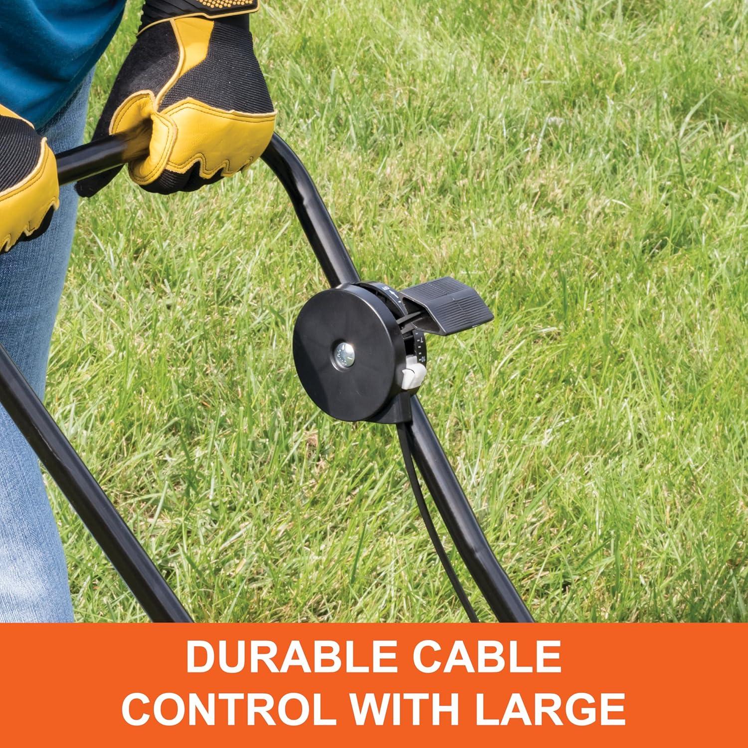 imageAgriFab 450566 50 lb Push Lawn ampamp Garden Broadcast Spreader for SeedFertilizer Walk Behind with Easy to use Cable Control