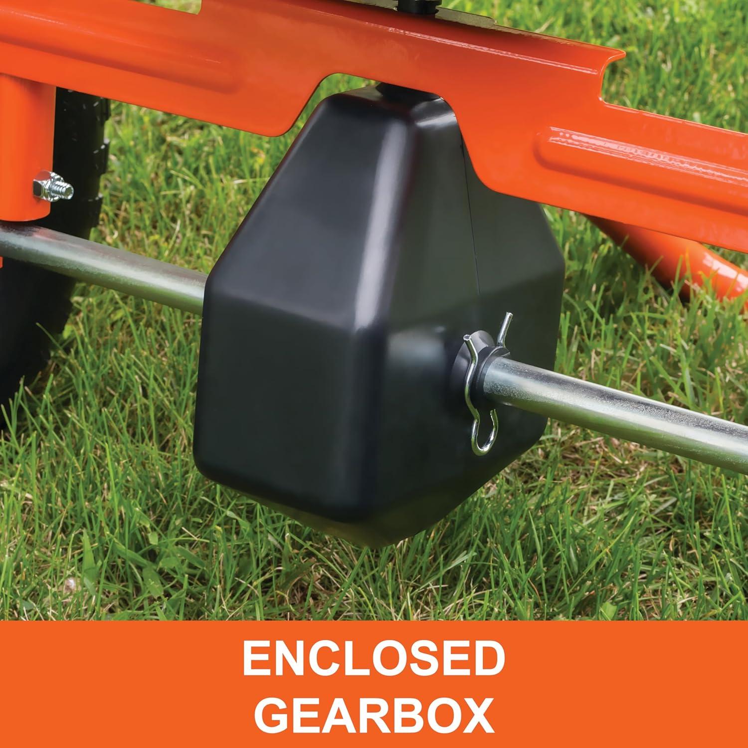 imageAgriFab 450614 130 lb Push Lawn ampamp Garden Broadcast Spreader for SeedFertilizerSaltIce Melt Walk Behind with Easy to use Flow Control LeverCART
