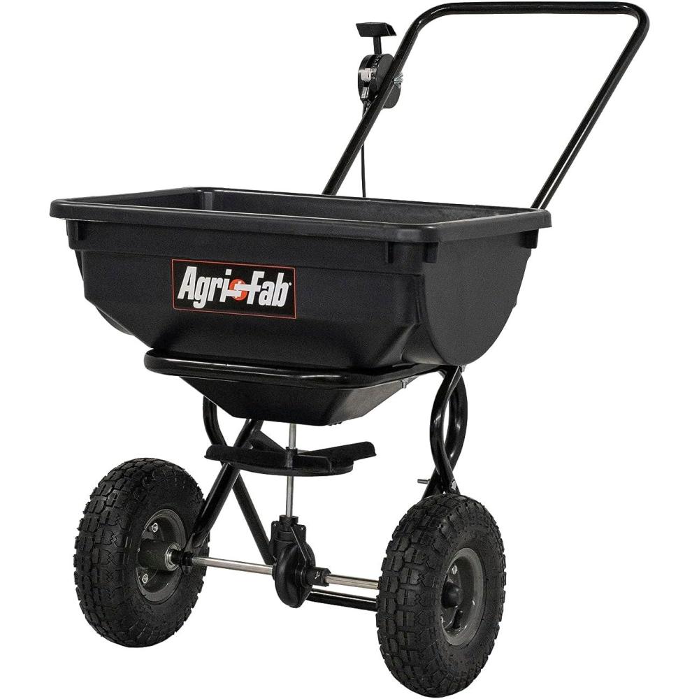 imageAgriFab 450388KD 85 lb Push Lawn ampamp Garden Broadcast Spreader for SeedFertilizer Walk Behind with Easy to use Cable Control