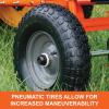 imageAgriFab 450527 110 lb Tow Behind Lawn ampamp Garden Broadcast Spreader for SeedFertilizerSaltIce Melt Easy to use Flow Control from Seat of Riding Lawn Mower110lb Capacity