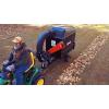 imageAgriFab 450578 Large Capacity 32 CU FT Hard Top Chip NVac Tow Behind Lawn Vacuum Leaf Mulcher Gas Powered Easy Foot Pedal Dumping