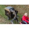 imageAgriFab 450578 Large Capacity 32 CU FT Hard Top Chip NVac Tow Behind Lawn Vacuum Leaf Mulcher Gas Powered Easy Foot Pedal Dumping