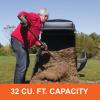 imageAgriFab 450631 Large Capacity 32 CU FT Hard Top Mow NVac Tow Behind Lawn Vacuum Leaf Vacuum Gas Powered Easy Foot Pedal Dumping