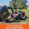 imageAgriFab 450631 Large Capacity 32 CU FT Hard Top Mow NVac Tow Behind Lawn Vacuum Leaf Vacuum Gas Powered Easy Foot Pedal Dumping