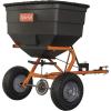 imageAgriFab 450547 185 lb TowBehind Lawn ampamp Garden Broadcast Spreader for SeedFertilizerSaltIce Melt Easy to use Flow Control from Seat of Riding Lawn Mower