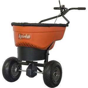 imageAgriFab 450548 130 lb Commercial Push Spreader OrangeBlack