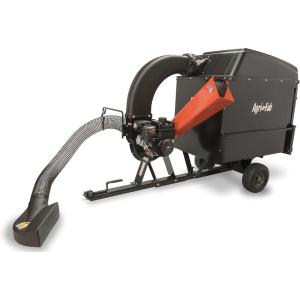 imageAgriFab 450578 Large Capacity 32 CU FT Hard Top Chip NVac Tow Behind Lawn Vacuum Leaf Mulcher Gas Powered Easy Foot Pedal Dumping