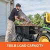 imageAgriFab 450101 Steel Utility Lawn ampamp Garden Dump Cart For Riding Lawn Mowers 12 cu ft750 Capacity 16quot Pneumatic Wheels Easy FootLever DumpingDump Cart