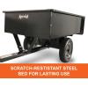 imageAgriFab 450101 Steel Utility Lawn ampamp Garden Dump Cart For Riding Lawn Mowers 12 cu ft750 Capacity 16quot Pneumatic Wheels Easy FootLever DumpingDump Cart