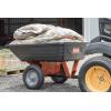 imageAgriFab 450533 650 lbs Tow Behind Poly Dump Cart 10 CU FT Lawn ampamp Garden CartTrailer for Lawn Mowers 16quot Pneumatics Tires Easy to Use Foot Pedal Dumping Lever