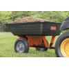 imageAgriFab 450533 650 lbs Tow Behind Poly Dump Cart 10 CU FT Lawn ampamp Garden CartTrailer for Lawn Mowers 16quot Pneumatics Tires Easy to Use Foot Pedal Dumping Lever