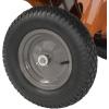 imageAgriFab 450533 650 lbs Tow Behind Poly Dump Cart 10 CU FT Lawn ampamp Garden CartTrailer for Lawn Mowers 16quot Pneumatics Tires Easy to Use Foot Pedal Dumping Lever