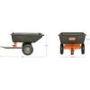 imageAgriFab 450533 650 lbs Tow Behind Poly Dump Cart 10 CU FT Lawn ampamp Garden CartTrailer for Lawn Mowers 16quot Pneumatics Tires Easy to Use Foot Pedal Dumping Lever