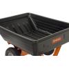 imageAgriFab 450533 650 lbs Tow Behind Poly Dump Cart 10 CU FT Lawn ampamp Garden CartTrailer for Lawn Mowers 16quot Pneumatics Tires Easy to Use Foot Pedal Dumping Lever