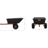 imageAgriFab 450579 1000 lb Tow Behind Poly Dump Cart 17 CU FT Lawn ampamp Garden CartTrailer for Riding Lawn Mowers 18quot x 85quot AllTerrain Pneumatics Tires Easy to Use Dumping Mechanism