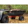 imageAgriFab 450579 1000 lb Tow Behind Poly Dump Cart 17 CU FT Lawn ampamp Garden CartTrailer for Riding Lawn Mowers 18quot x 85quot AllTerrain Pneumatics Tires Easy to Use Dumping Mechanism