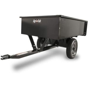 imageAgriFab 450101 Steel Utility Lawn ampamp Garden Dump Cart For Riding Lawn Mowers 12 cu ft750 Capacity 16quot Pneumatic Wheels Easy FootLever DumpingDump Cart