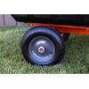 imageAgriFab 450573 700 lbs Tow Behind Poly DumpSwivel Cart Lawn ampamp Garden CartTrailer for Lawn Mowers 16quot Pneumatics Tires Easy to Use Foot Dumping Mechanism