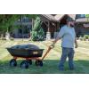 imageAgriFab 450594 4Wheel Poly Convertible PullTow Garden Dump Cart 1200lb Tow Capacity Black