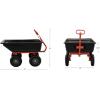imageAgriFab 450594 4Wheel Poly Convertible PullTow Garden Dump Cart 1200lb Tow Capacity Black