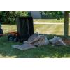 imageAgriFab 450594 4Wheel Poly Convertible PullTow Garden Dump Cart 1200lb Tow Capacity Black