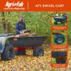 image:imageAgriFab Inc 350Pound Steel Tow Behind Dump Cart 10Cubic Feet Capacity  Removable Tail Gate Garden Utility Trailer Black1 000 lb Poly TowBehind AllTerrain Swivel Dump Cart
