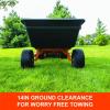 image:imageAgriFab Inc 350Pound Steel Tow Behind Dump Cart 10Cubic Feet Capacity  Removable Tail Gate Garden Utility Trailer Black1 000 lb Poly TowBehind AllTerrain Swivel Dump Cart