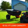 image:imageAgriFab Inc 350Pound Steel Tow Behind Dump Cart 10Cubic Feet Capacity  Removable Tail Gate Garden Utility Trailer Black1 000 lb Poly TowBehind AllTerrain Swivel Dump Cart