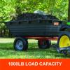 image:imageAgriFab Inc 350Pound Steel Tow Behind Dump Cart 10Cubic Feet Capacity  Removable Tail Gate Garden Utility Trailer Black1 000 lb Poly TowBehind Swivel Dump Cart
