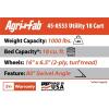 image:imageAgriFab Inc 350Pound Steel Tow Behind Dump Cart 10Cubic Feet Capacity  Removable Tail Gate Garden Utility Trailer Black1 000 lb Poly TowBehind Swivel Dump Cart