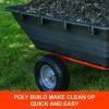 image:imageAgriFab Inc 350Pound Steel Tow Behind Dump Cart 10Cubic Feet Capacity  Removable Tail Gate Garden Utility Trailer Black1 000 lb Poly TowBehind Swivel Dump Cart