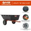 image:imageAgriFab Inc 350Pound Steel Tow Behind Dump Cart 10Cubic Feet Capacity  Removable Tail Gate Garden Utility Trailer Black1 000 lb Poly TowBehind Swivel Dump Cart