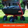 image:imageAgriFab Inc 350Pound Steel Tow Behind Dump Cart 10Cubic Feet Capacity  Removable Tail Gate Garden Utility Trailer Black1 200 lb PushTow 4Wheel Cart Swivel Dump Cart