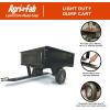 image:imageAgriFab Inc 350Pound Steel Tow Behind Dump Cart 10Cubic Feet Capacity  Removable Tail Gate Garden Utility Trailer Black350 lb Steel TowBehind Dump Cart