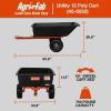 image:imageAgriFab Inc 350Pound Steel Tow Behind Dump Cart 10Cubic Feet Capacity  Removable Tail Gate Garden Utility Trailer Black700 lb Poly TowBehind Swivel Dump Cart