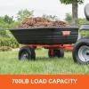 image:imageAgriFab Inc 350Pound Steel Tow Behind Dump Cart 10Cubic Feet Capacity  Removable Tail Gate Garden Utility Trailer Black700 lb Poly TowBehind Swivel Dump Cart