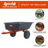 image:imageAgriFab Inc 350Pound Steel Tow Behind Dump Cart 10Cubic Feet Capacity  Removable Tail Gate Garden Utility Trailer Black700 lb Poly TowBehind Swivel Dump Cart
