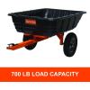 image:imageAgriFab Inc 350Pound Steel Tow Behind Dump Cart 10Cubic Feet Capacity  Removable Tail Gate Garden Utility Trailer Black700 lb Poly TowBehind Swivel Foot Pedal Dump Cart