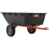 image:imageAgriFab Inc 350Pound Steel Tow Behind Dump Cart 10Cubic Feet Capacity  Removable Tail Gate Garden Utility Trailer Black1 000 lb Poly TowBehind Swivel Dump Cart