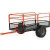 image:imageAgriFab Inc 350Pound Steel Tow Behind Dump Cart 10Cubic Feet Capacity  Removable Tail Gate Garden Utility Trailer Black1 250 lb Steel TowBehind Swivel Dump Cart
